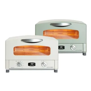 【日本Sengoku Aladdin千石阿拉丁】最新特仕款「0.2秒瞬熱」4枚燒復古多用途烤箱 AET-G13T(附贈專用料理盤)