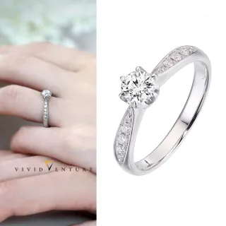 【Vividventure 亞帝芬奇】鉑金 GIA 30分 DVS2 3VG 八心八箭 無螢光 天然鑽石 真鑽 戒指 閃耀威尼斯