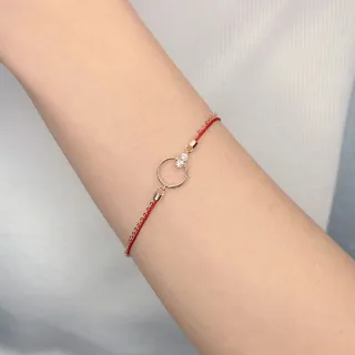 【Just Diamond】鎮金店 18K玫瑰金 Rosy wishes-圓圈 鑽石手鍊