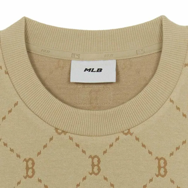 【MLB】小Logo長袖大學T Monogram系列 波士頓紅襪隊(3AMTM1254-43BGL)