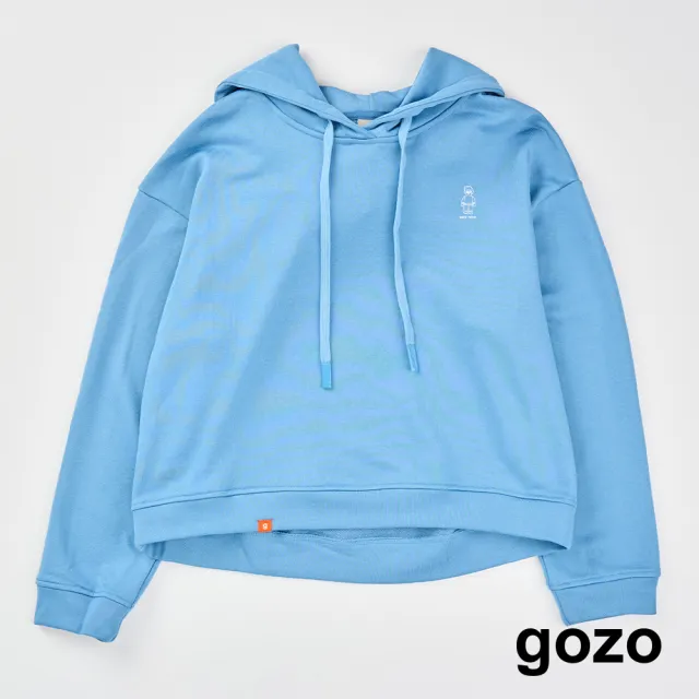 【gozo】MOMO獨家款★限量開賣 機器人奶奶印花帽T(兩色)