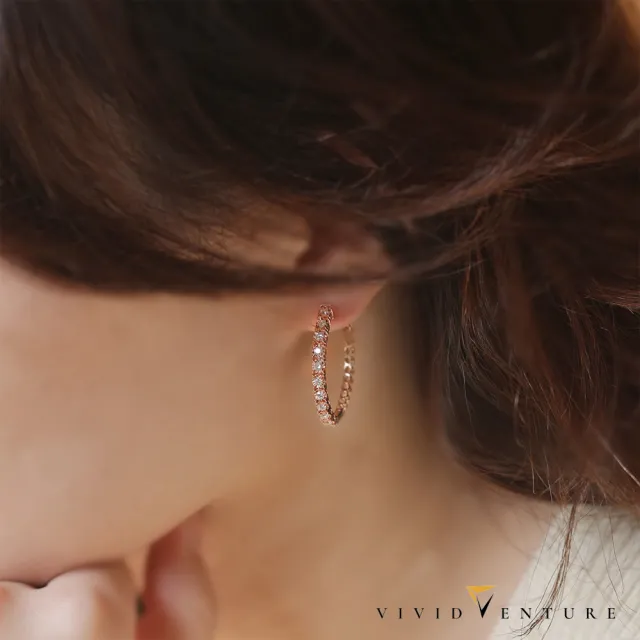 【Vividventure 亞帝芬奇】66分 天然鑽石 真鑽 耳環 多色選 璀璨耳畔