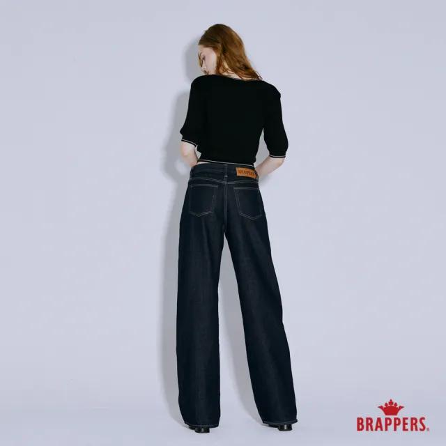【BRAPPERS】女款 Boy friend系列-中腰全棉直筒褲(深藍)