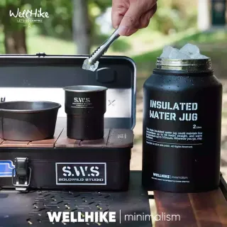 【WELLHIKE 玩客】戶外露營 wellhike 不鏽鋼冰桶 2L(冰桶 保冰桶 戰術水壺 水壺 保冰壺 保溫壺 保冷 保冰)