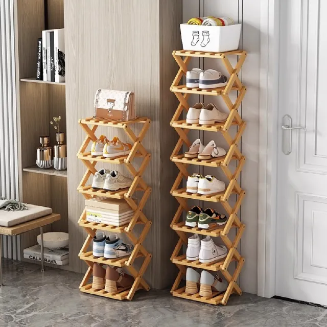 【臻品購】折疊鞋架 家用門口簡易小窄多層鞋櫃(免安裝展開即用 收納省空間 加粗加厚)