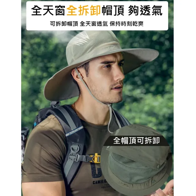 戶外釣魚登山健行遮陽漁夫帽 防曬透氣大簷帽 多色可選