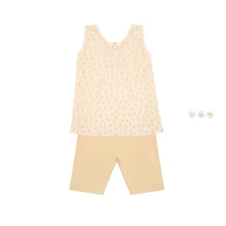 【Gennies 奇妮】輕甜碎花居家服成套組-粉/藍/奶油黃(月子服 居家服 睡衣 居家褲 010系列)