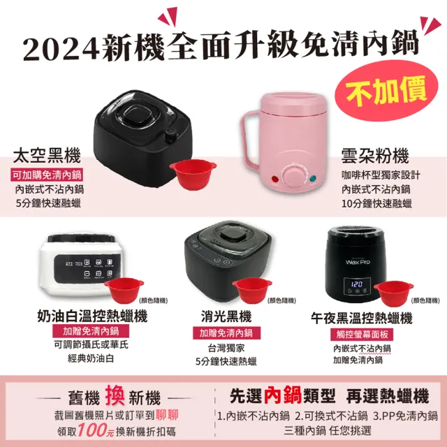 【MPB 巴黎小姐】時尚熱蠟套組 太空黑+白柚(蜜蠟 鬍鬚 蠟豆 電動刀儀 脫毛膏 比基尼 母親節禮物)