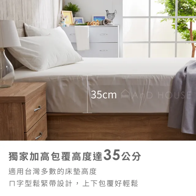 【AnD HOUSE 安庭家居】四效合一防水保潔墊-單人平單組(吸濕排汗/防水防螨/護理墊)