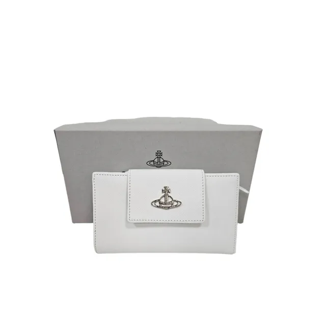 【Vivienne Westwood】金色土星LOGO中夾(贈原廠紙盒紙袋送禮)
