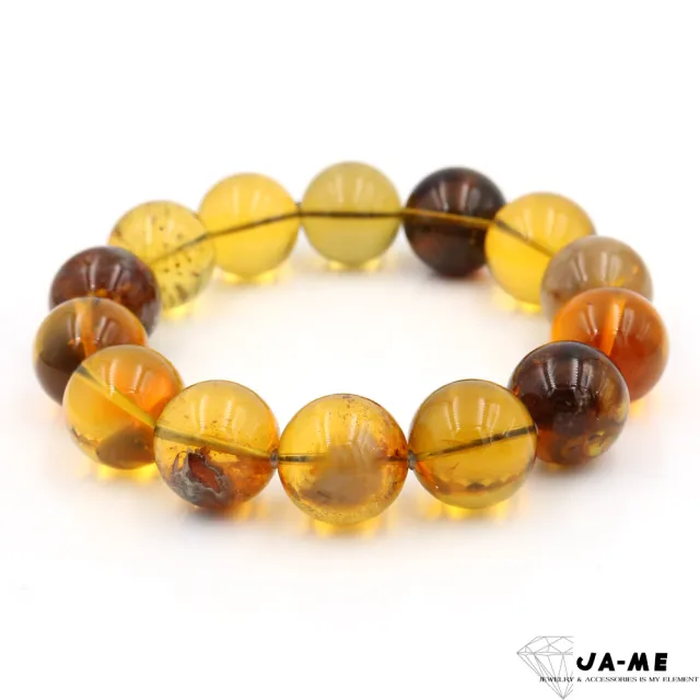【JA-ME】天然琥珀頂級茶珀多寶手珠16-16.5mm 33.4克(年終慶/聖誕節/交換禮物/現貨/僅此一件)