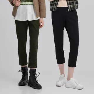 【ILEY 伊蕾】升溫保暖九分小直筒蓄熱褲(兩色；M-2L；1244016421)