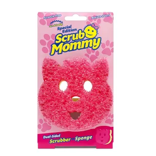 【Scrub Daddy 微笑老爹】雙面貓女菜瓜布(粉色單入)