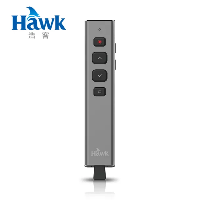 【Hawk 浩客】R500影響力2.4GHz無線簡報器-灰(紅光)
