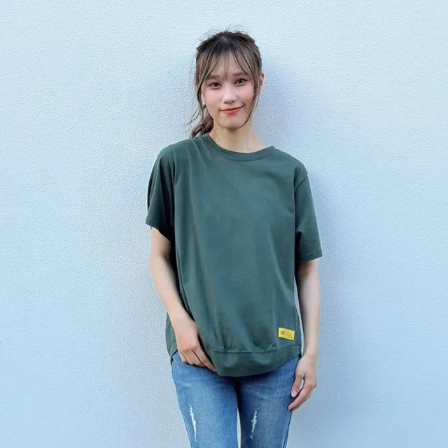 【Hana Mokuba】花木馬日系女裝圓領素面圓弧剪裁T恤(T恤)