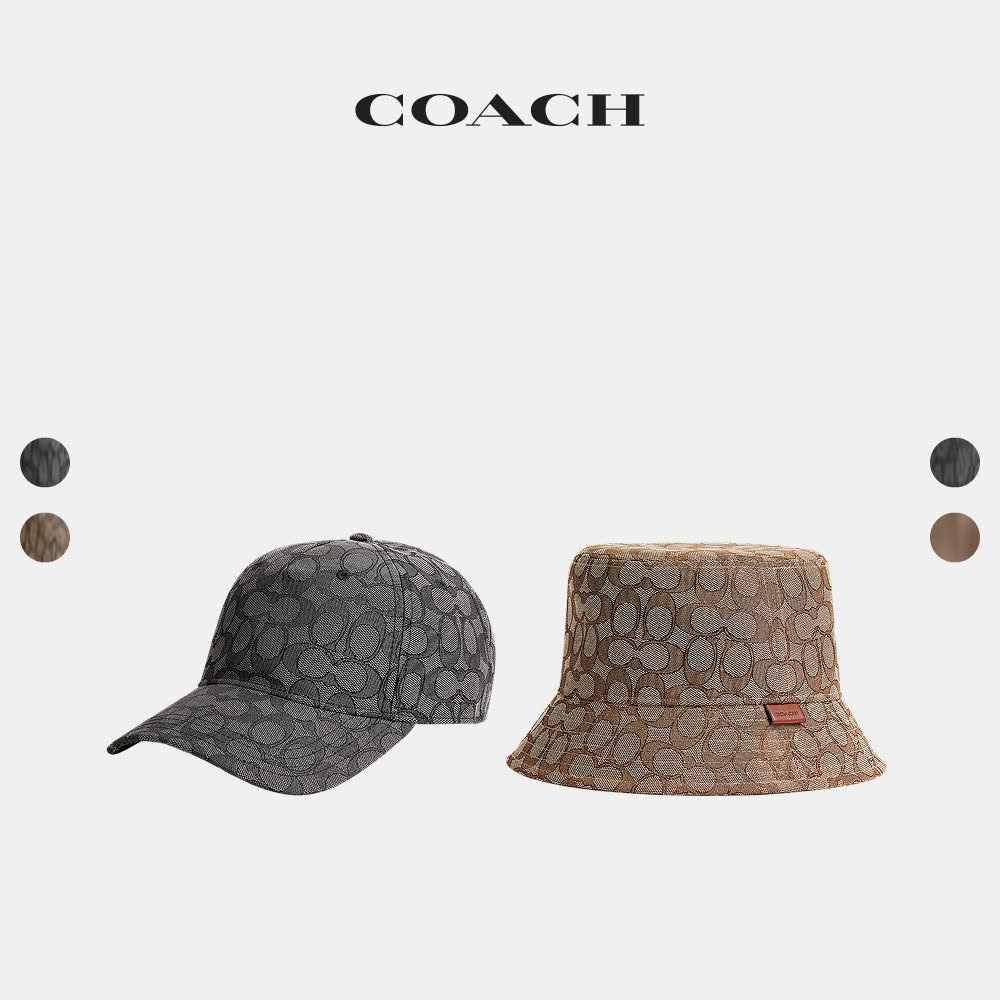 【COACH】蔻馳官方直營 經典 SIGNATURE 棒球帽/漁夫帽-2款任選(CCN92/CCN94)