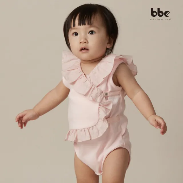 【baby baby cool】天使露背荷葉包屁衣 嬰幼童裝(有機棉童裝 bbc童裝 嬰幼童裝 童裝)