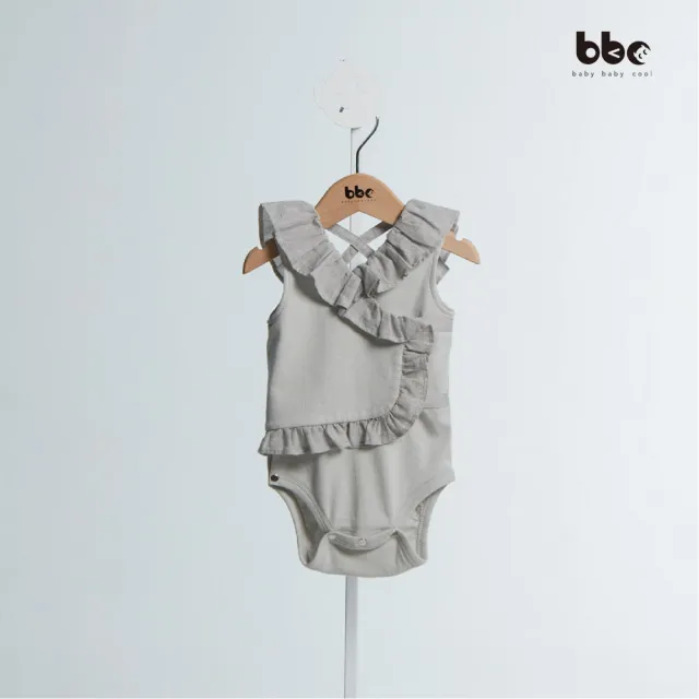 【baby baby cool】天使露背荷葉包屁衣 嬰幼童裝(有機棉童裝 bbc童裝 嬰幼童裝 童裝)