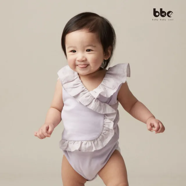 【baby baby cool】天使露背荷葉包屁衣 嬰幼童裝(有機棉童裝 bbc童裝 嬰幼童裝 童裝)