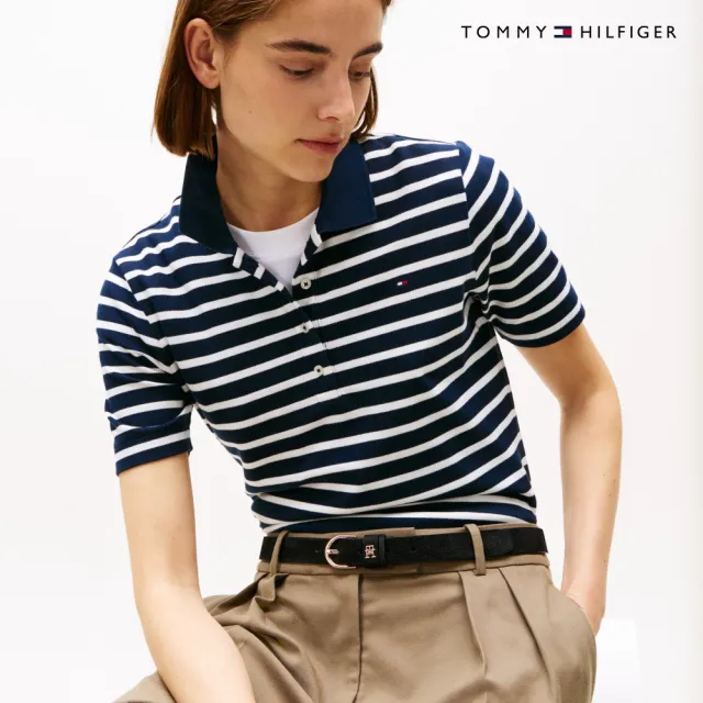 【TOMMY HILFIGER】官方旗艦館1985 系列 旗幟刺繡 Polo 衫_藍色