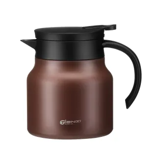 【巧可】按壓式茶水分離式燜茶壺 泡茶壺 開水壺(陶瓷內膽保溫壺 800ml)
