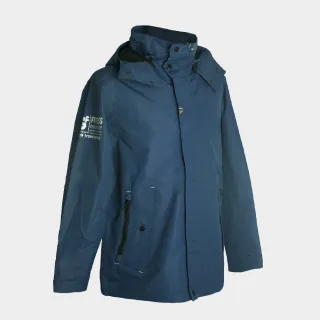 【GFoneone】男機能防水透濕外套-藍銀(機能外套防風外套 防水/透濕/防潑水/防汙漬/保暖)