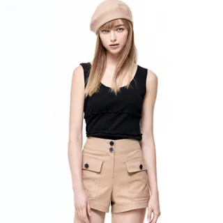 【iROO】波浪拷邊背心上衣