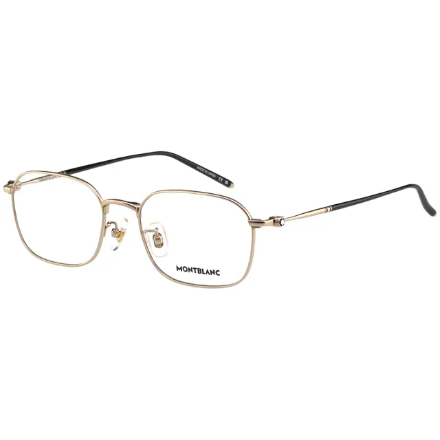 【MONTBLANC 萬寶龍】純鈦 光學眼鏡 MB0414OA(金色)