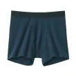 【MUJI 無印良品】男柔滑前開拳擊內褲(深灰 黑色 土藍色 深藍 摩卡棕 棕色)