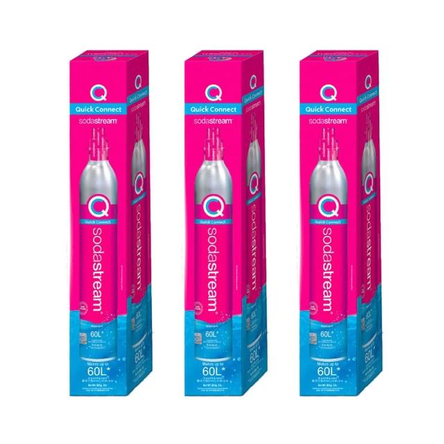 【Sodastream-全新鋼瓶】CO2全新快扣鋼瓶425g-3入組(僅適用快扣機種)