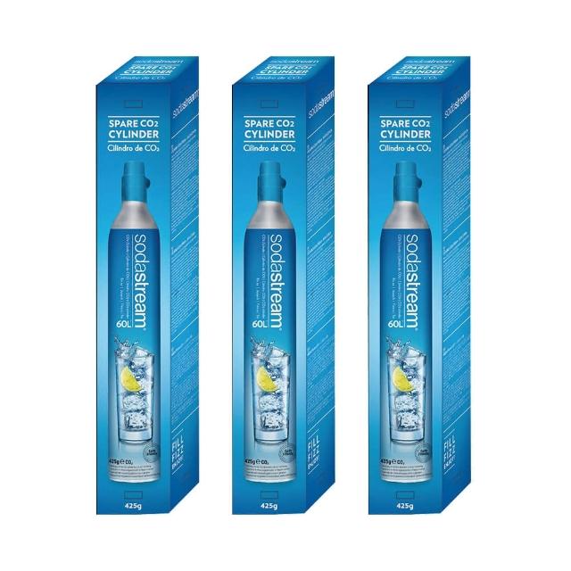 【Sodastream-全新鋼瓶】CO2全新旋轉鋼瓶425g-3入組(僅適用旋轉機種)