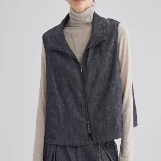 【VERTEX】牛仔休閒無袖亞麻背心-B