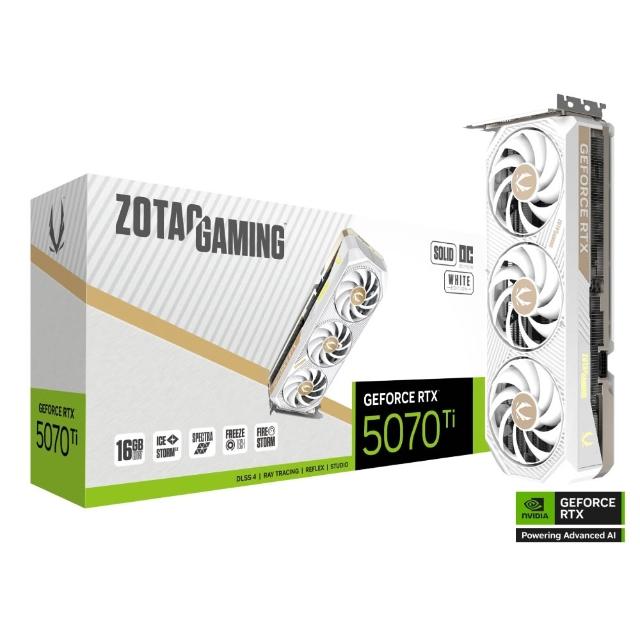 【ZOTAC】顯卡+電源組合★GAMING RTX 5070 Ti SOLID CORE OC White Edition 顯示卡+微星 MAG A850GL PCIE5