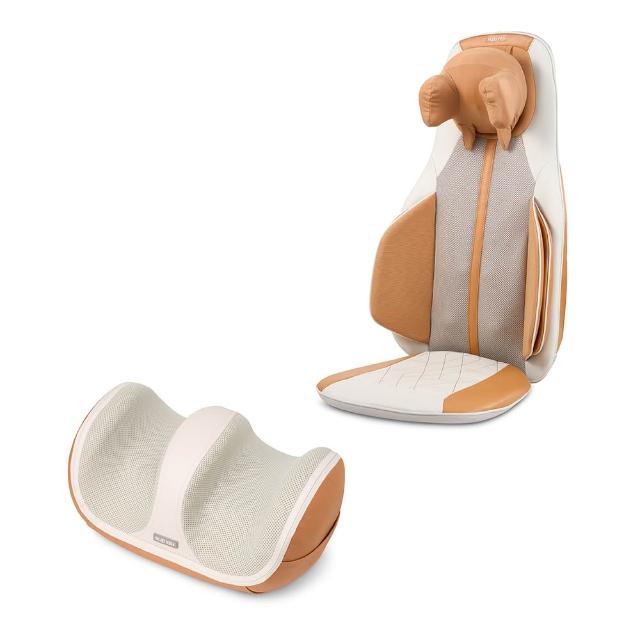 【輝葉】狠狠按深揉捏雙芯按摩椅墊+溫感美腿機(HY-658+HY-752)