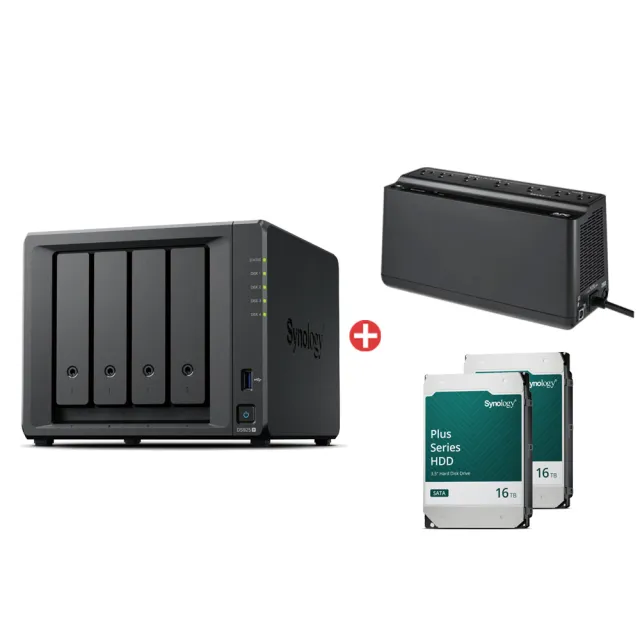 【Synology 群暉科技】UPS組搭16TBx2★DS925+ 4bay NAS 網路儲存伺服器