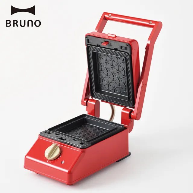 【BRUNO】日本BRUNO單版厚燒三明治機(蘋果紅BOE083RDKE/熱壓吐司)