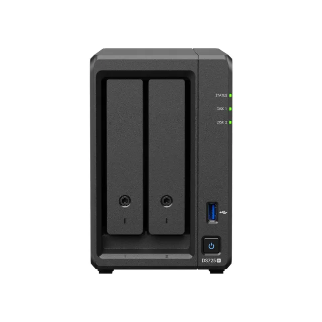【Synology 群暉科技】UPS組搭8TBx2★DS725+ NAS 網路儲存伺服器(2Bay/AMD/4GB)