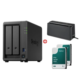 【Synology 群暉科技】UPS組搭6TBx2★DS725+ 2Bay NAS 網路儲存伺服器(AMD/4GB)
