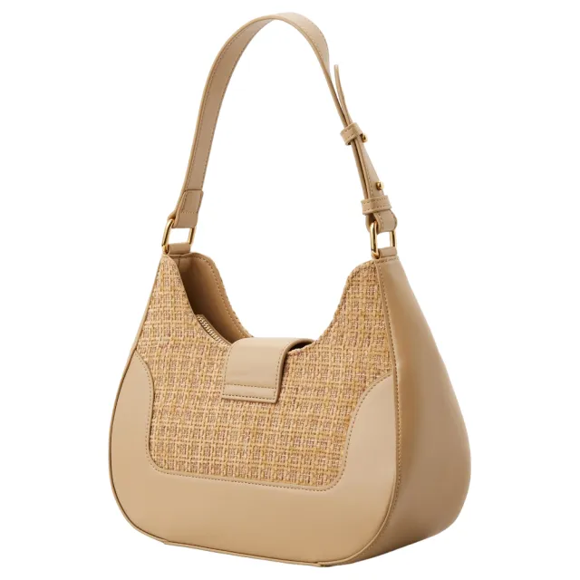 【Cerruti 1881】直播限定 限量2折 義大利原裝進口 頂級時尚手提肩背包 全新專櫃展示品(米金色 6004P)