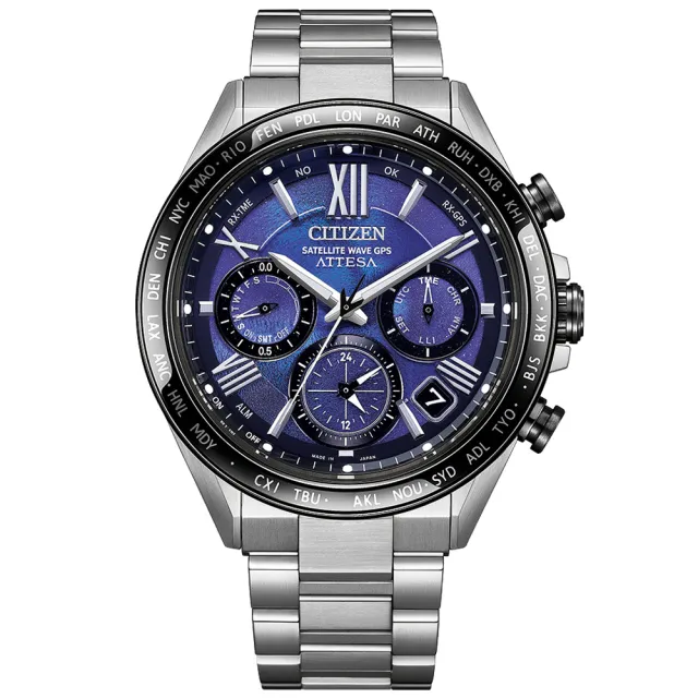 【CITIZEN 星辰】ATTESA 限量 UNITE with BLUE 寧靜之海 GPS光動能腕錶 錶 手錶 送禮  (CC4075-50L)