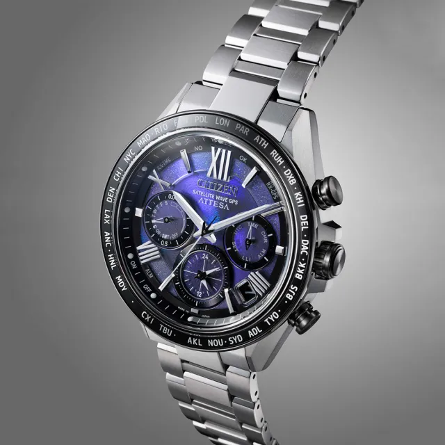 【CITIZEN 星辰】ATTESA 限量 UNITE with BLUE 寧靜之海 GPS光動能腕錶 七夕 情人節 送禮  (CC4075-50L)