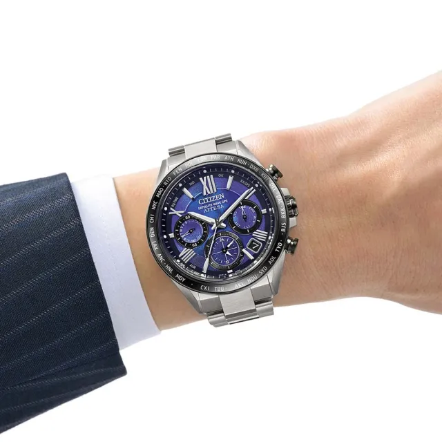 【CITIZEN 星辰】ATTESA 限量 UNITE with BLUE 寧靜之海 GPS光動能腕錶 七夕 情人節 送禮  (CC4075-50L)