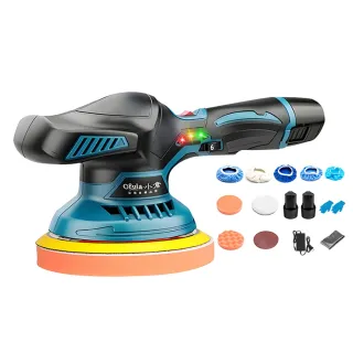 【Ogula 小倉】打蠟機 六檔調速 6寸DA拋光機（兩電+豪華配件）帶數顯(DA機/電動打蠟機/磨砂機/鍍膜機)