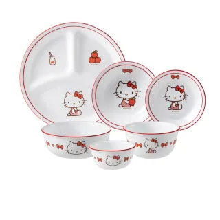 【CorelleBrands 康寧餐具】Hello Kitty 全套餐具六件收藏組