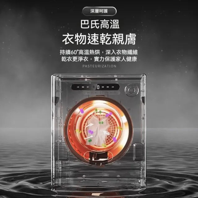 4kg灰色小型全自動滾筒烘衣機(家用宿舍抑菌/烘乾機/免安裝)