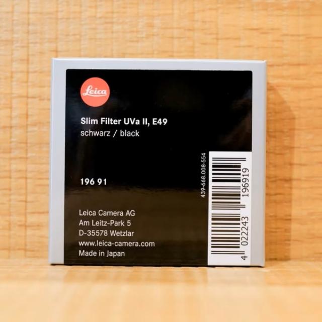 【LEICA 徠卡】UVa II Filter 49mm濾鏡 (黑色)
