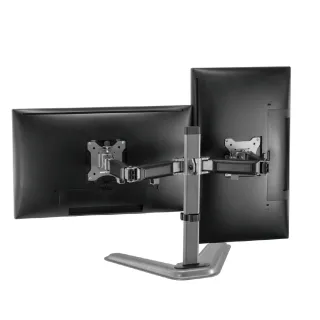 【Happytech】D27-C02 桌上型17~32吋 雙螢幕 雙節旋臂 液晶 電腦螢幕架 螢幕支架 置桌型