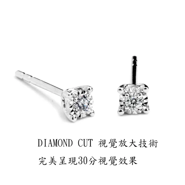 【BRILLMOND】天然鑽石耳環 PT950鉑金 璀璨光芒三款選(鑽石總重6分 D-F/VS2)