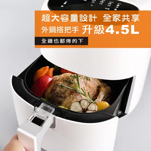 【SAMPO 聲寶】4.5L微電腦觸控氣炸鍋(KZ-W19301BL)