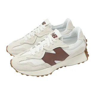 【NEW BALANCE】休閒鞋 327 男鞋 女鞋 白 棕 復古 麂皮 膠底 情侶鞋 紐巴倫(U327WKM-D)